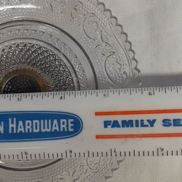 3 pc set vintage KIG Malaysia Fleur De Lis pattern 5 3/4" D. dish - Picture 7 of 8